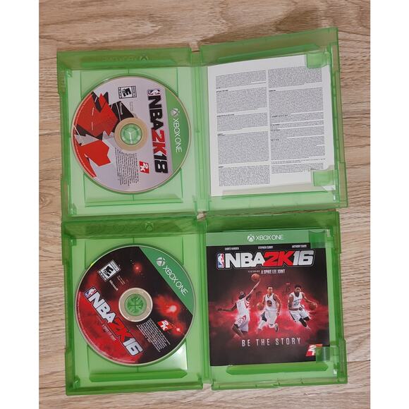 Lot Of 2 NBA 2k Games For the Xbox One Pre-owned Untested NBA2K16, NBA2K18 CIB - Picture 3 of 3